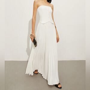 Commense White Strapless Maxi Dress